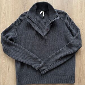 Pact Clothing Dark Gray Collared Sweater
